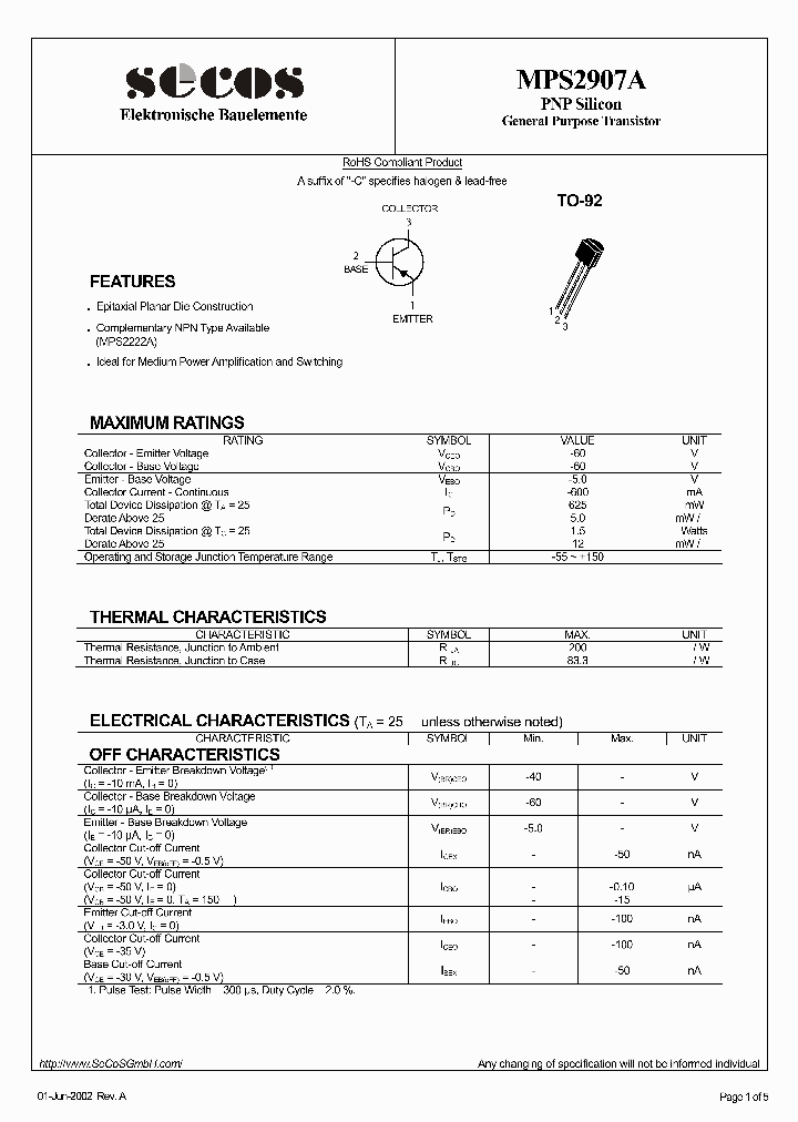 MPS2907A_2219437.PDF Datasheet