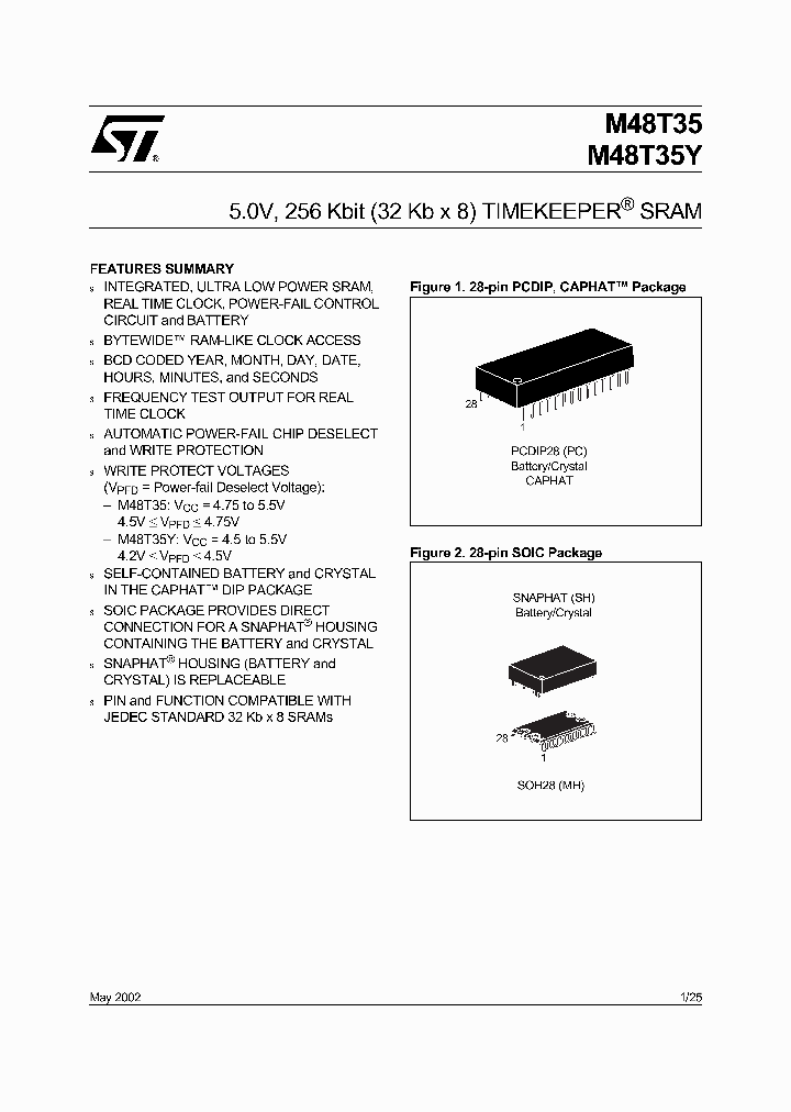 M48T35Y-70MH1_2223237.PDF Datasheet