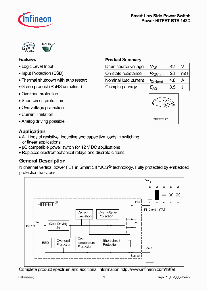 BTS142D_2227042.PDF Datasheet