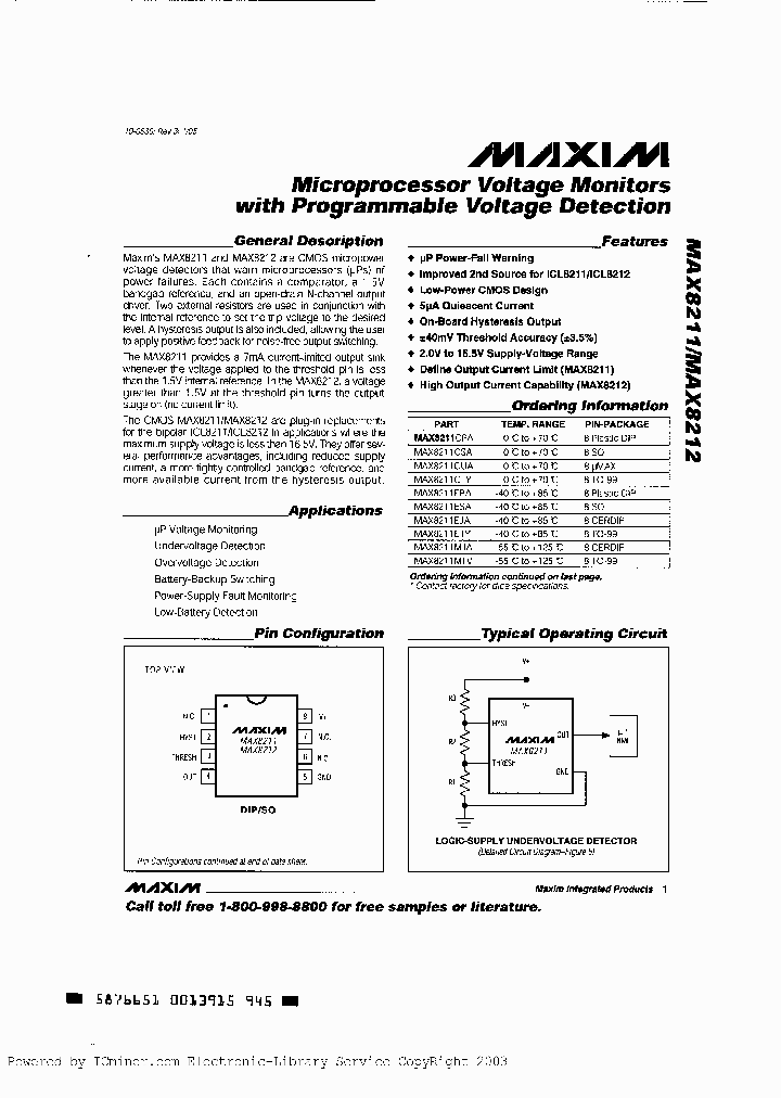 MAX8211IPA_2237073.PDF Datasheet
