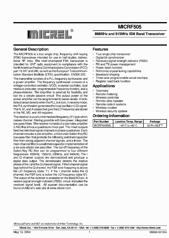 MICRF505BML_2237922.PDF Datasheet