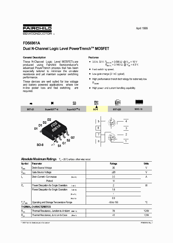 FDS6961A_2238532.PDF Datasheet