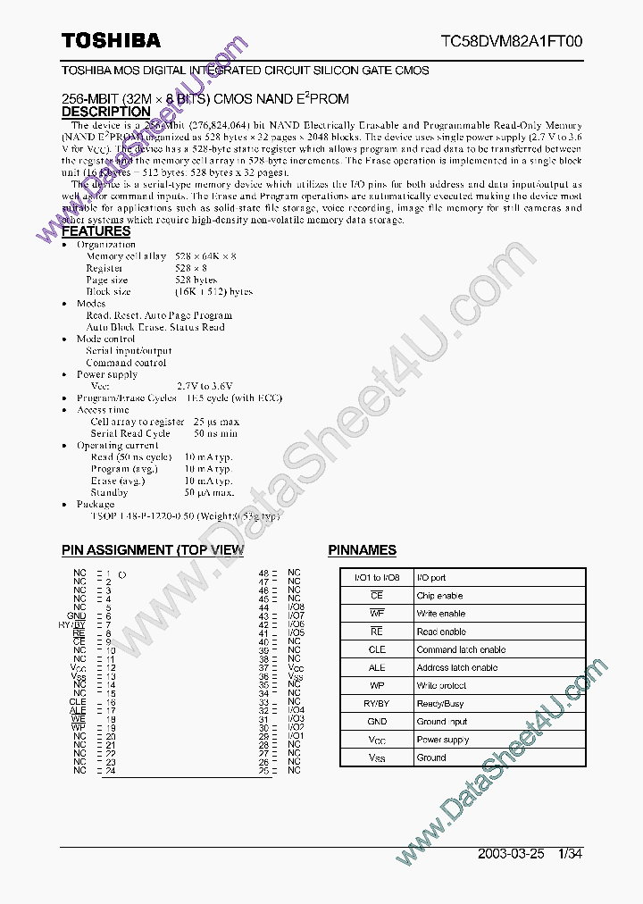 TC58DVM82A1FT00_2248861.PDF Datasheet