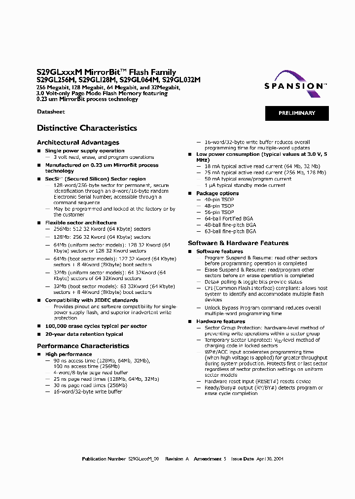 S29GL064M90FBIR00_2247220.PDF Datasheet