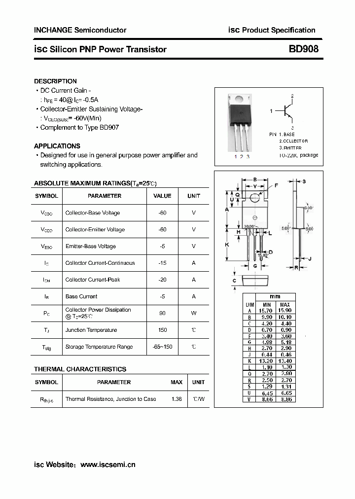BD908_2257732.PDF Datasheet