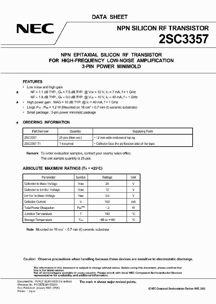 2SC3357NE85634_2259665.PDF Datasheet
