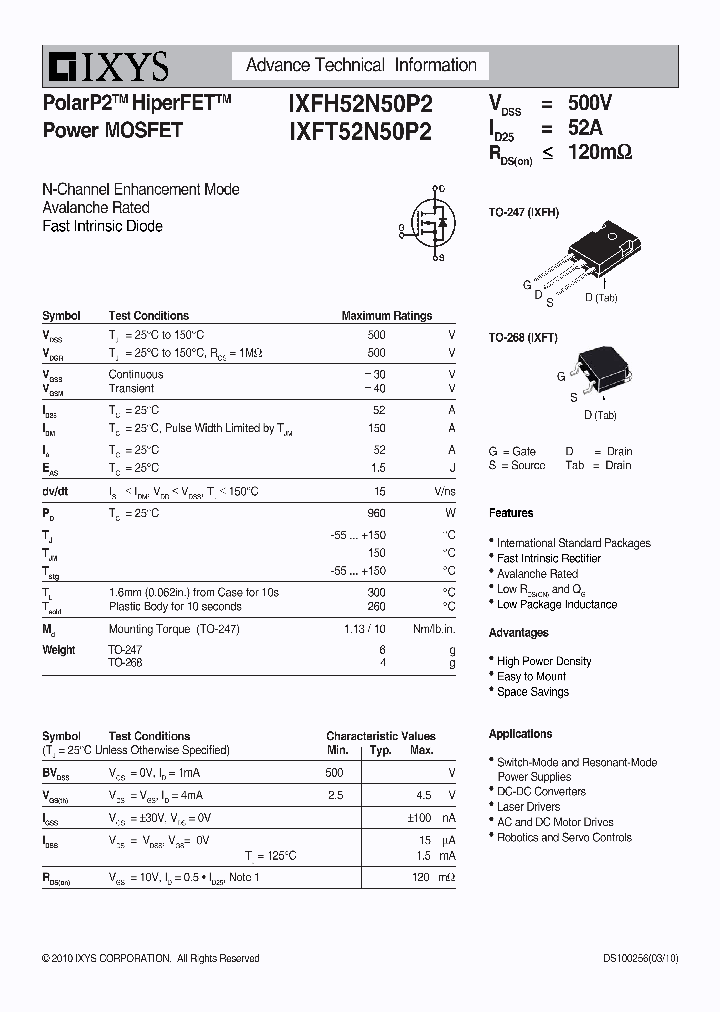 IXFT52N50P2_2266593.PDF Datasheet
