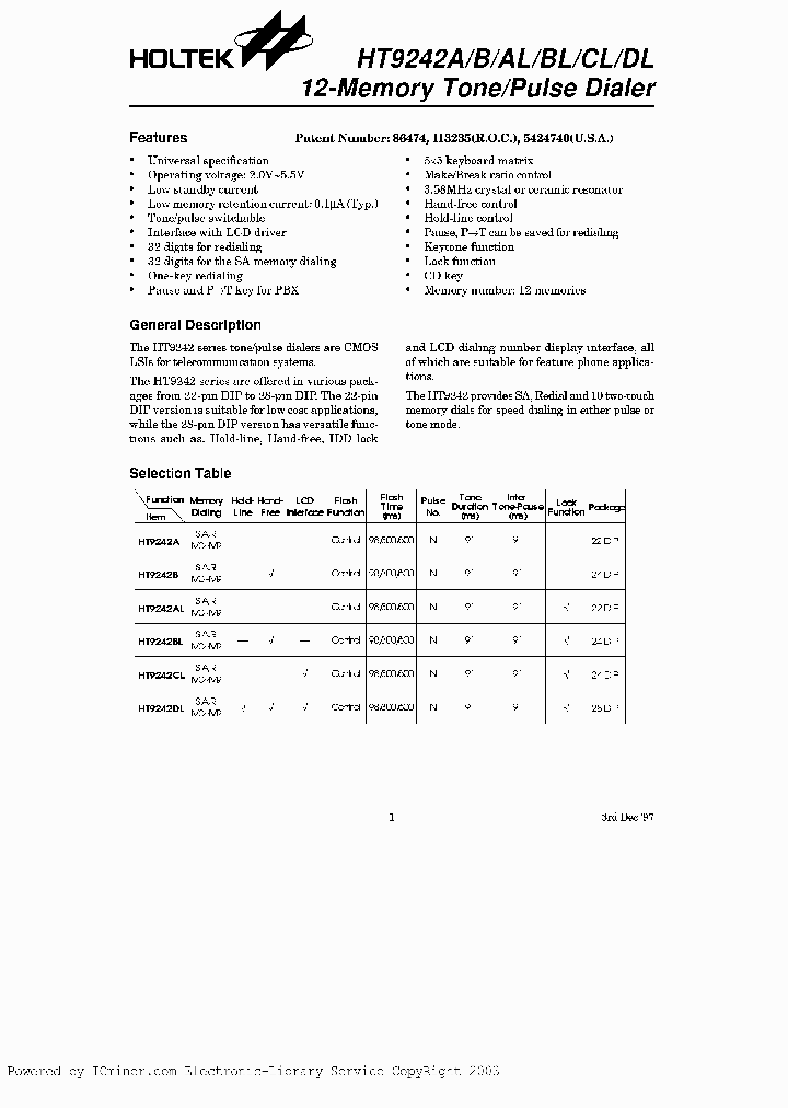 HT9242BL_2270332.PDF Datasheet