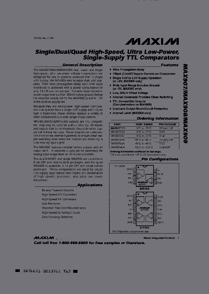 MAX907MAX908MAX909_2271164.PDF Datasheet