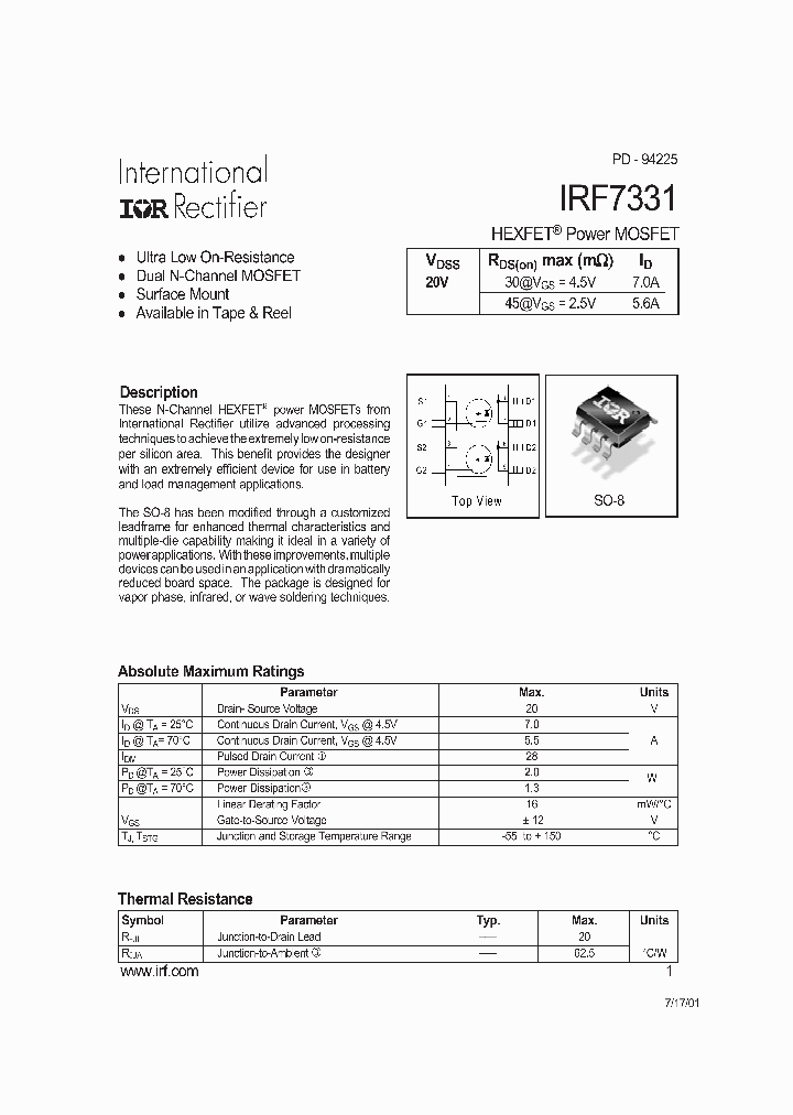 IRF7331_2273800.PDF Datasheet