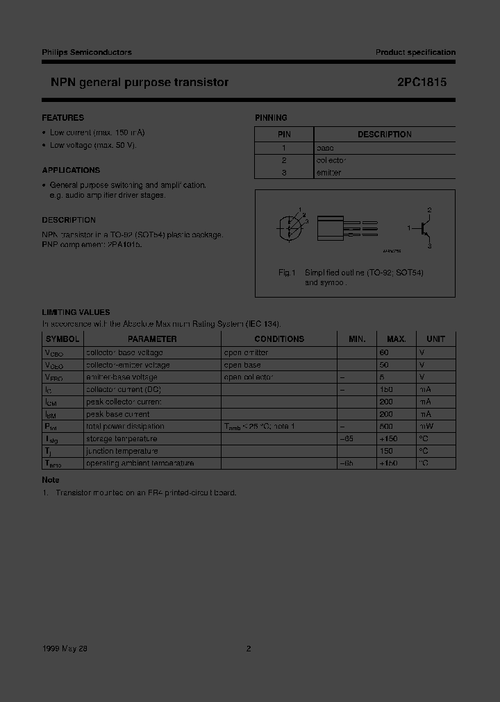 2PC1815BLAMO_2274933.PDF Datasheet