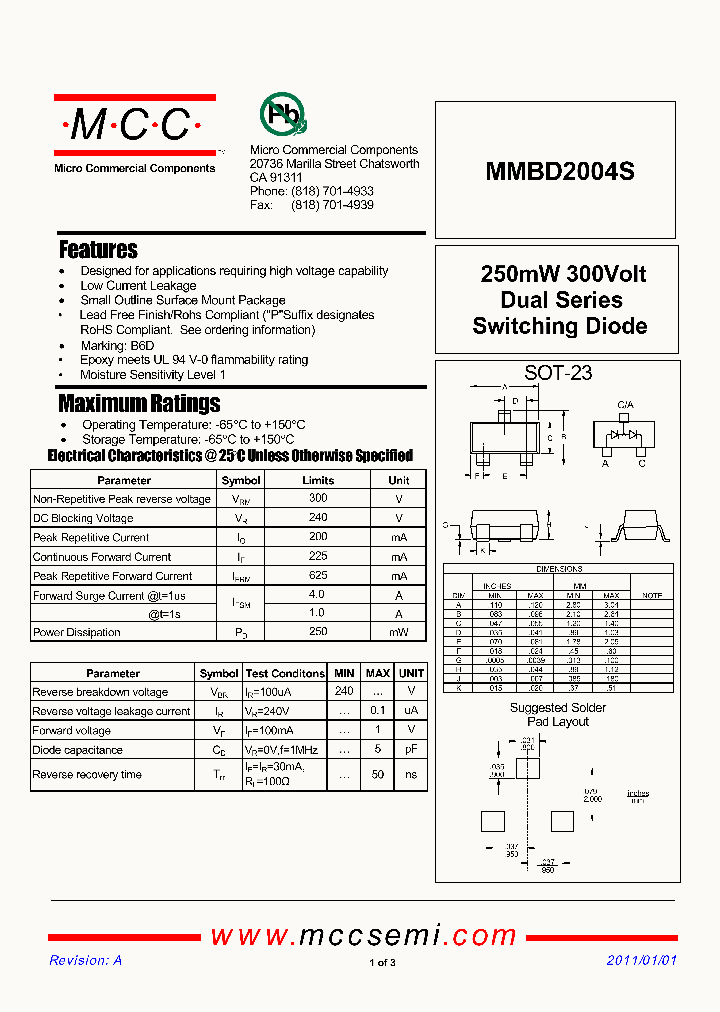 MMBD2004S_2279148.PDF Datasheet