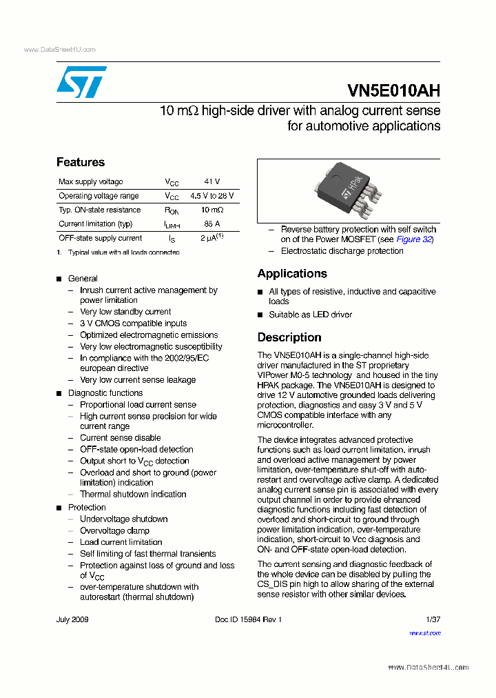VN5E010AH_2279599.PDF Datasheet