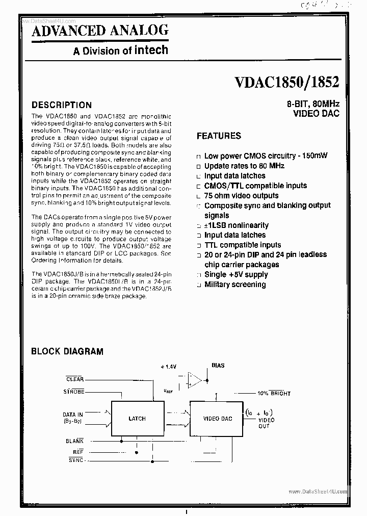 VDAC1852_2281906.PDF Datasheet