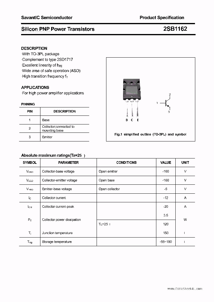 2SB1162_2286502.PDF Datasheet