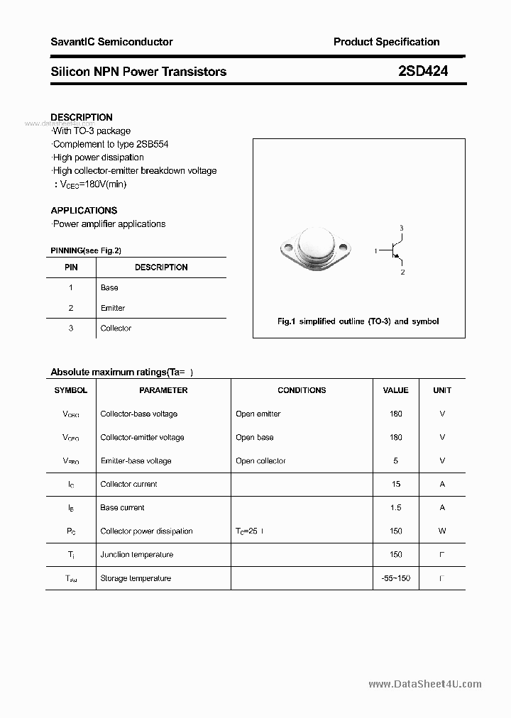 2SD424_2311878.PDF Datasheet