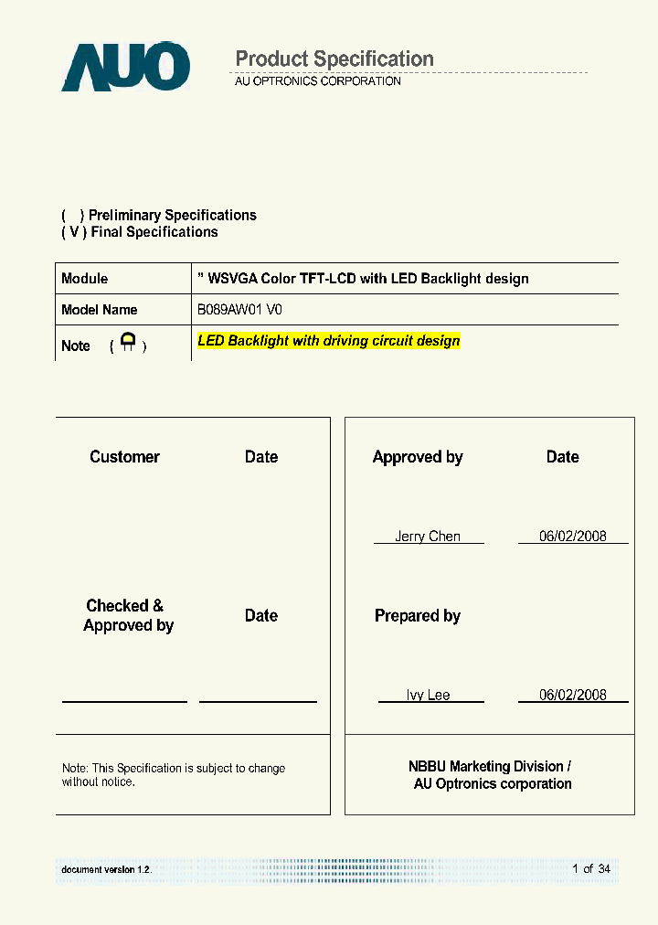 B089AW01V0_2323459.PDF Datasheet