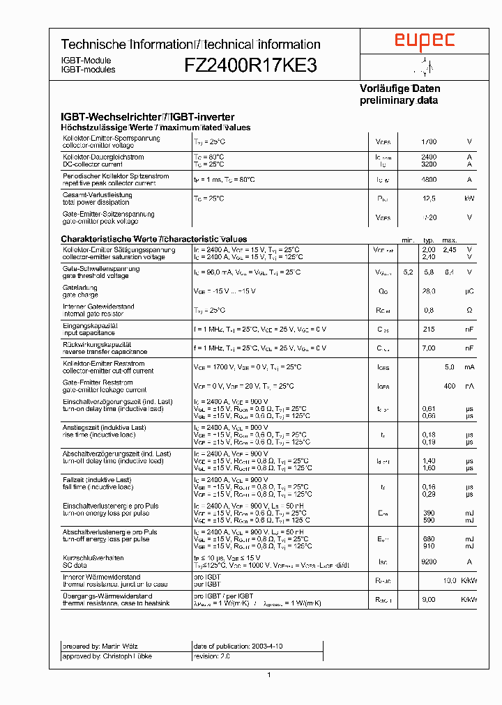 FZ2400R17KE3_2338179.PDF Datasheet