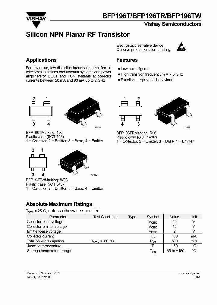 BFP196TR_2345916.PDF Datasheet