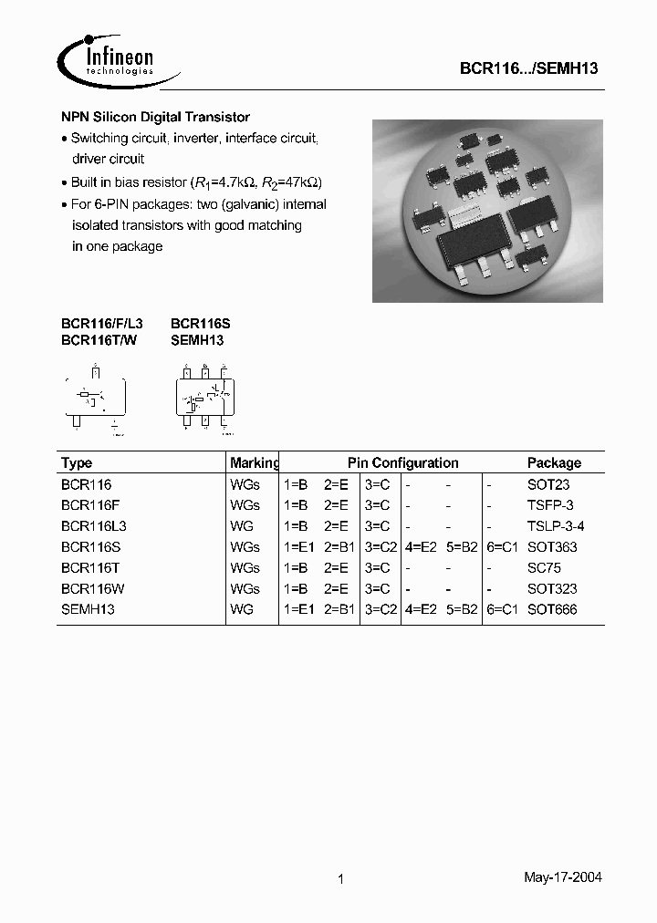 BCR116L3_2356291.PDF Datasheet