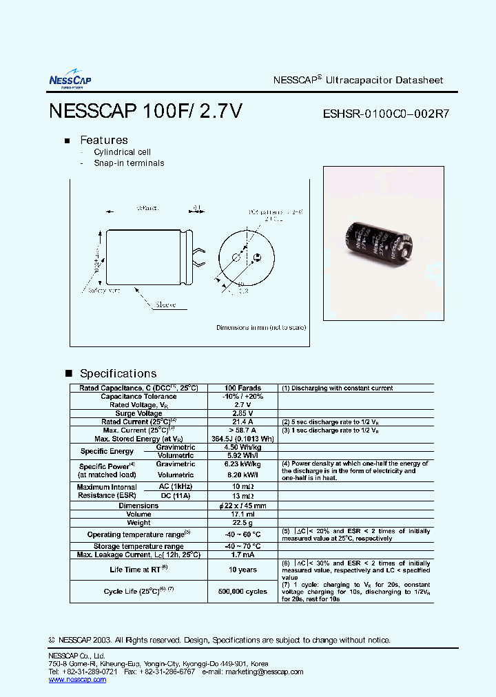 ESHSR-0100C0-002R7_2369971.PDF Datasheet