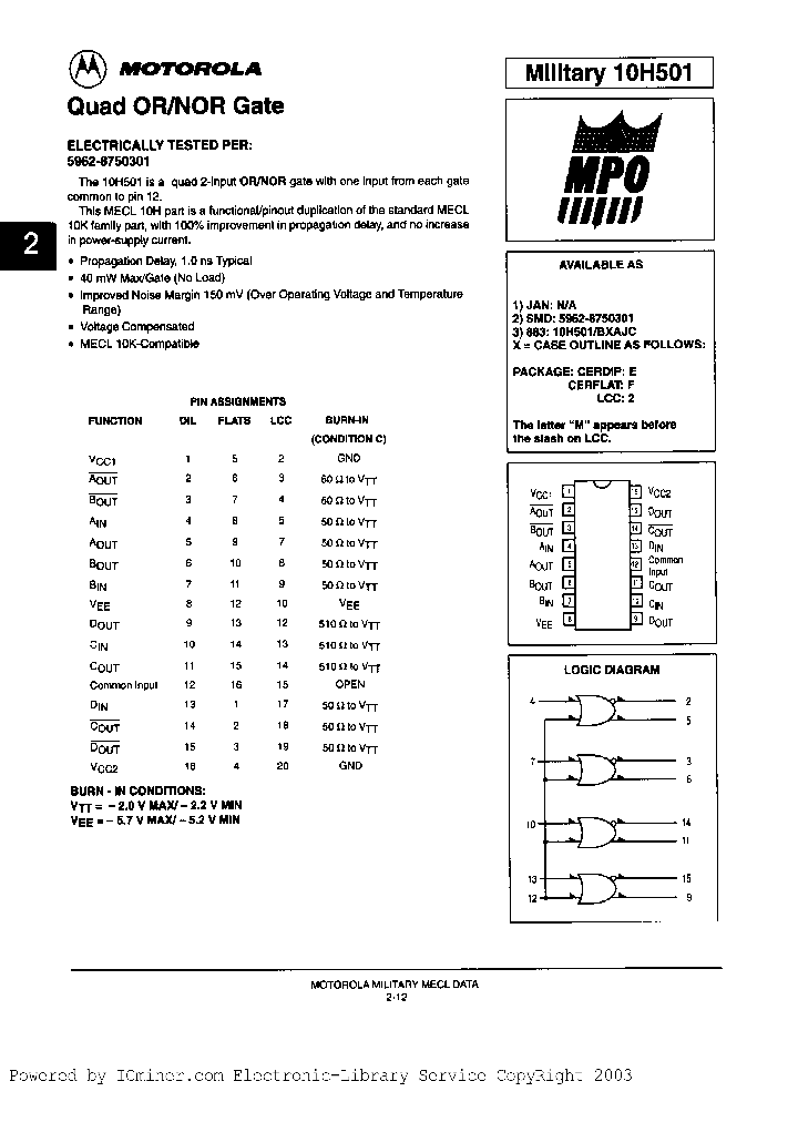 10H501BEAJC_2368928.PDF Datasheet