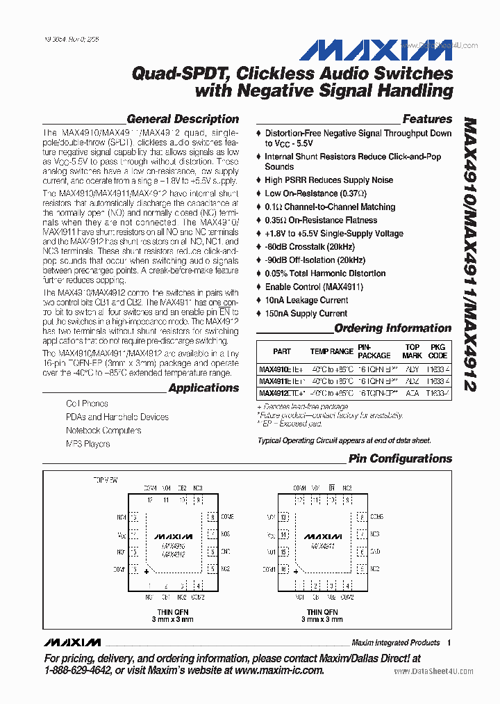 MAX4910_2393678.PDF Datasheet