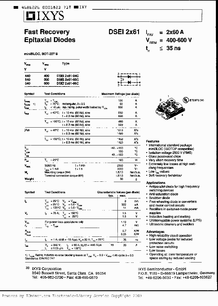 DSEI2X61-05C_2399450.PDF Datasheet