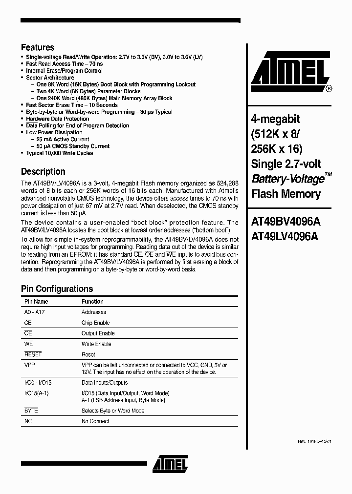 AT49LV4096A-70CC_2422870.PDF Datasheet