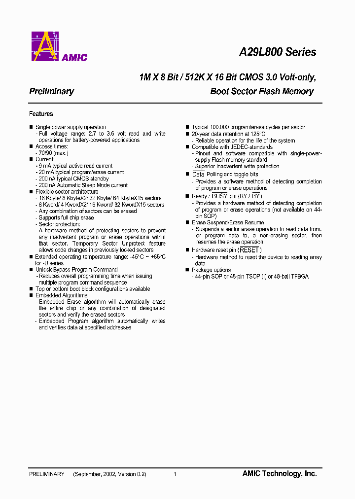 A29L800UG-90U_2426389.PDF Datasheet