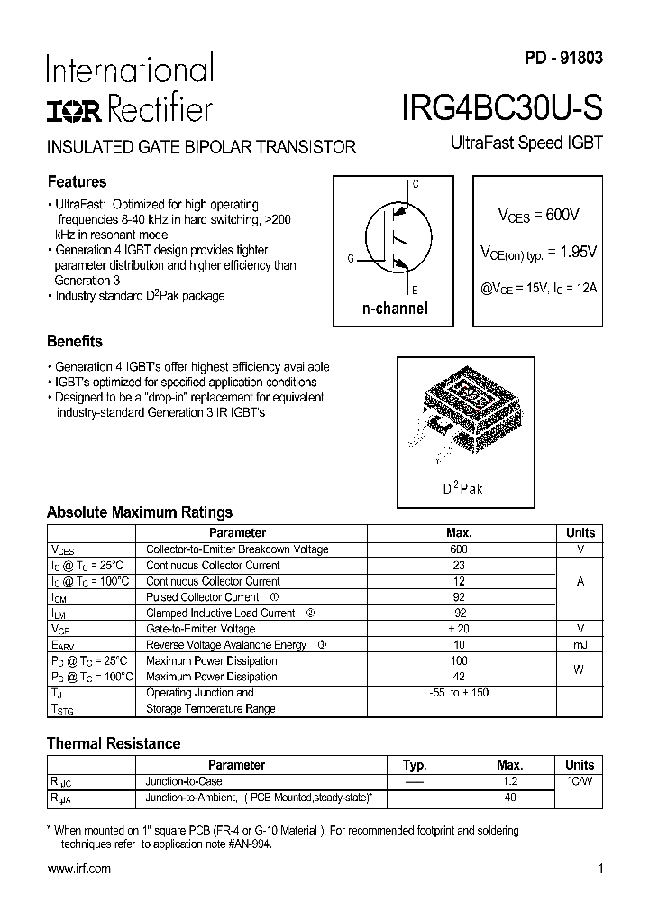 IRG4BC30U-S_2446983.PDF Datasheet