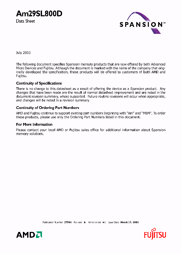 AM29SL800DB-100WAI_2448777.PDF Datasheet