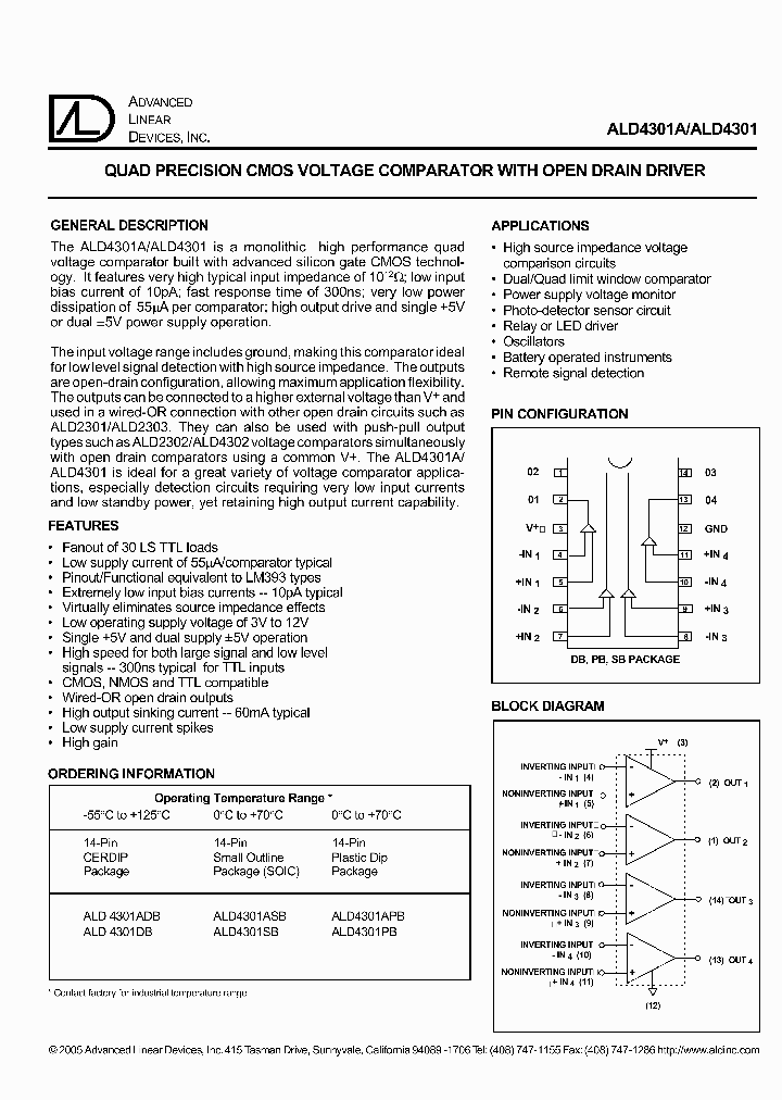 ALD4301ASB_2467180.PDF Datasheet