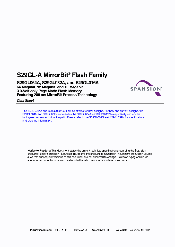 S29GL032A100BFIR10_2468751.PDF Datasheet