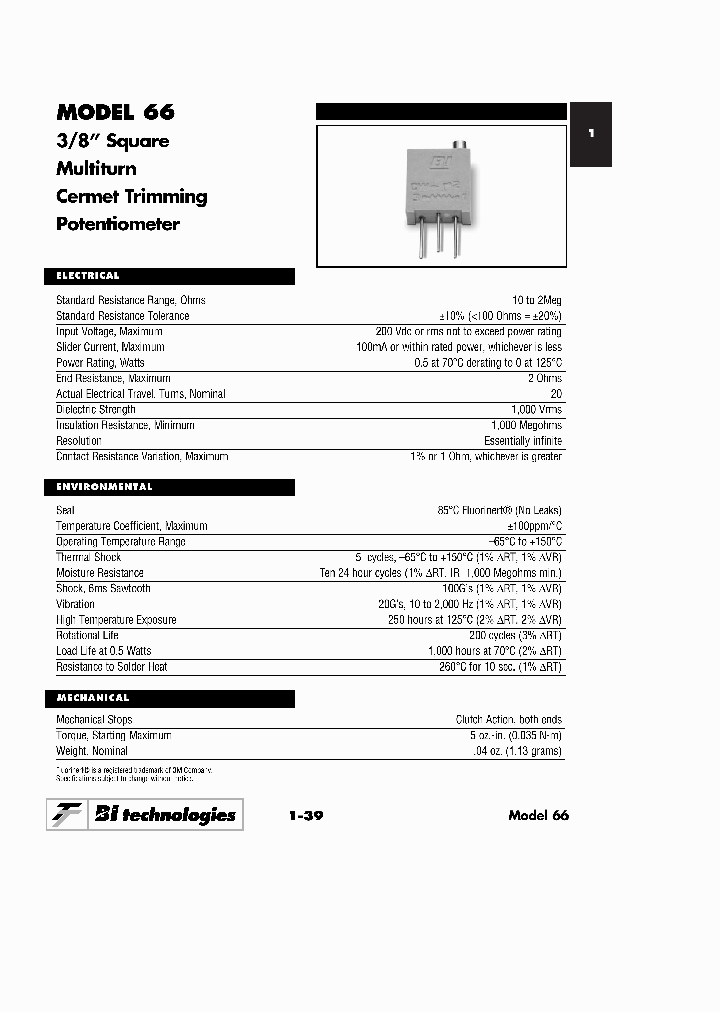 66PR1MEGLFTR_2474593.PDF Datasheet