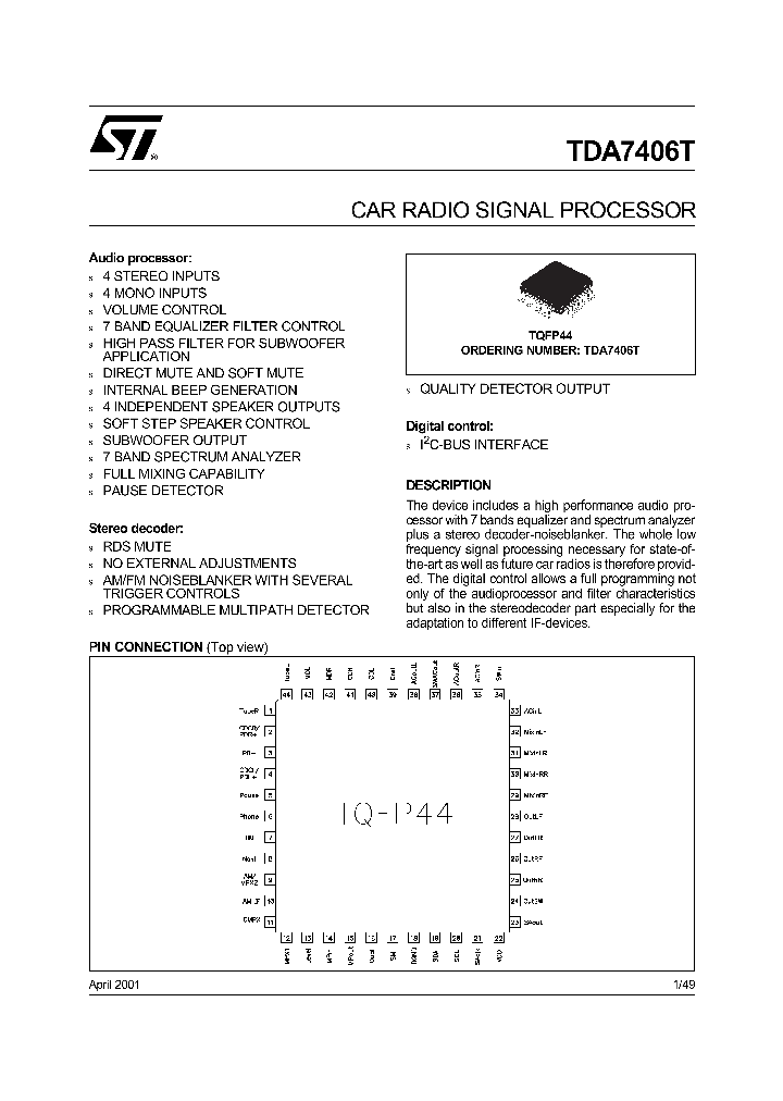 TDA7406TTR_2477498.PDF Datasheet