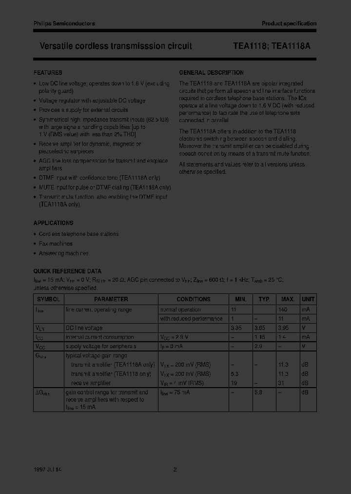 TEA1118TEA1118A_2484098.PDF Datasheet