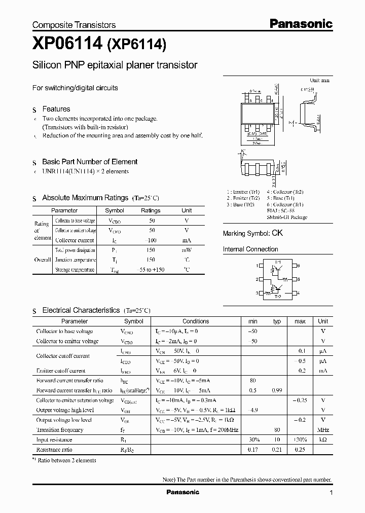 XP06114XP6114_2492254.PDF Datasheet