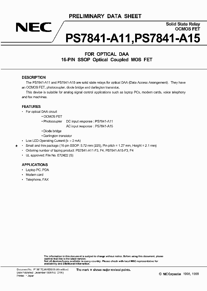 PS7841-A11_2496604.PDF Datasheet