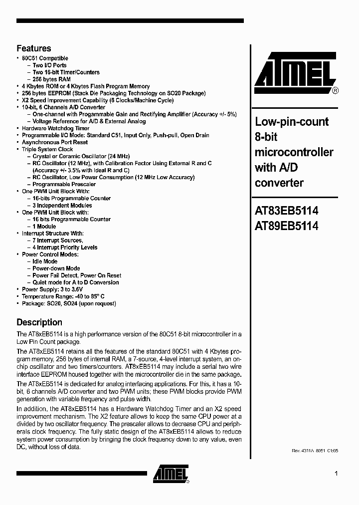 AT89EB5114-TGSIL_2495725.PDF Datasheet