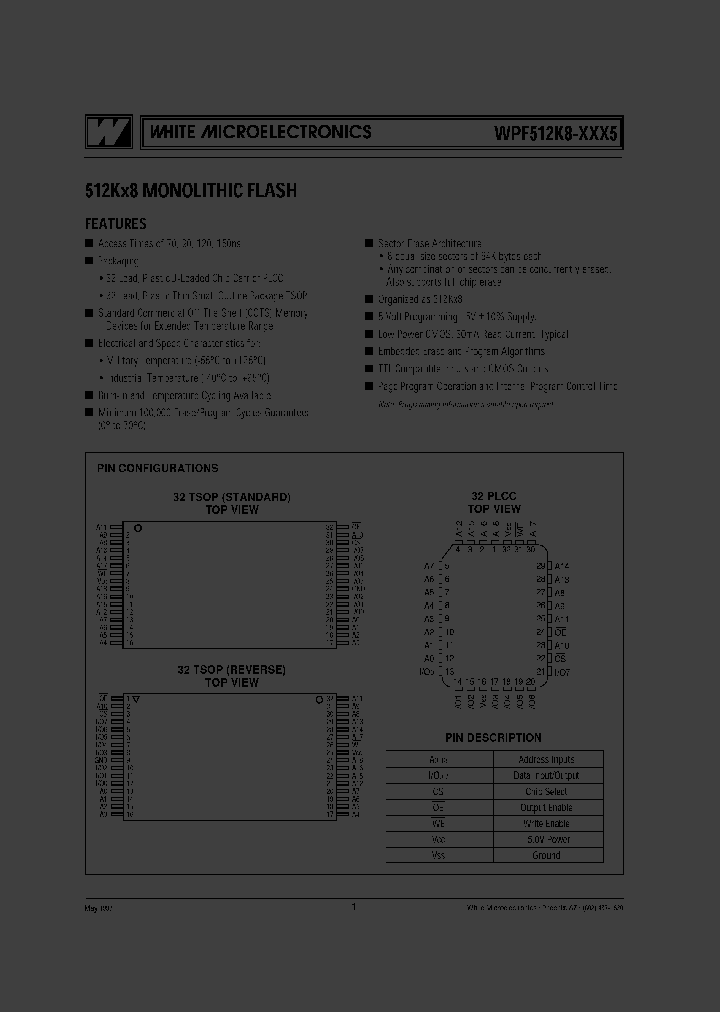 WPF512K8C-120TRM5_2504672.PDF Datasheet
