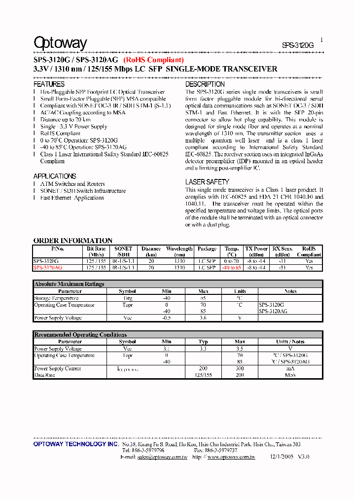 SPS-3120G_2506688.PDF Datasheet