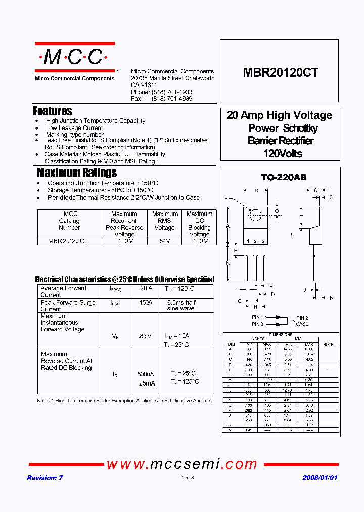 MBR20120CT08_2507491.PDF Datasheet