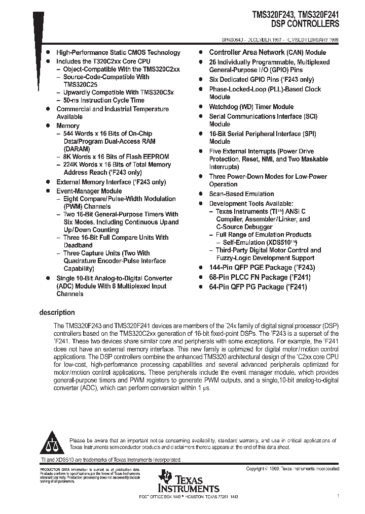 TMS320C241FNS_2555876.PDF Datasheet