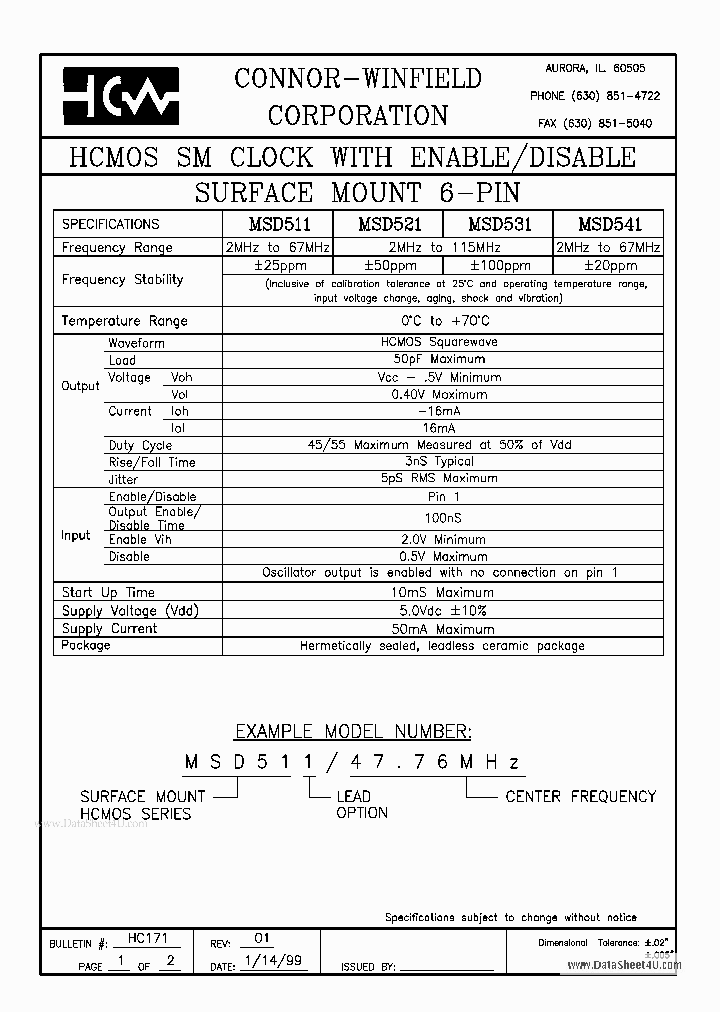 MSD511_2562138.PDF Datasheet