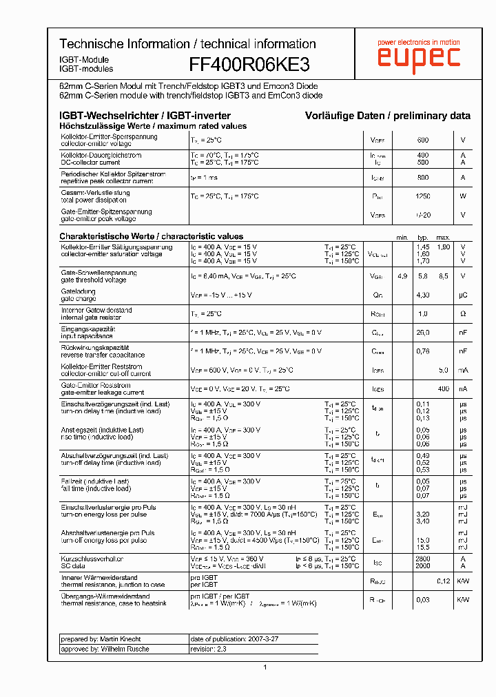FF400R06KE3_2562307.PDF Datasheet