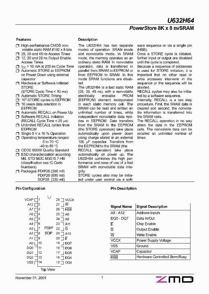 U632H64BDC45_2575301.PDF Datasheet