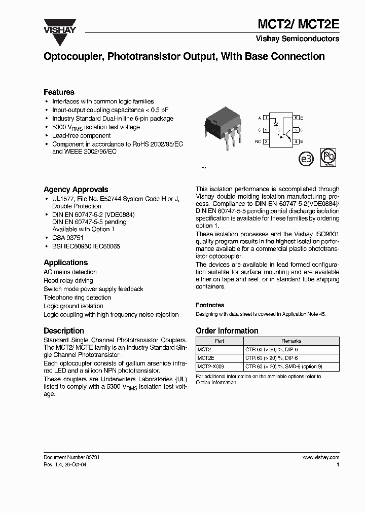 MCT2-X009_2580009.PDF Datasheet