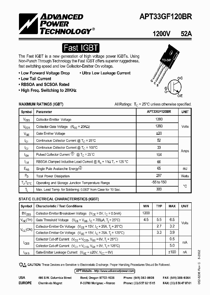 APT33GF120BR_2587647.PDF Datasheet