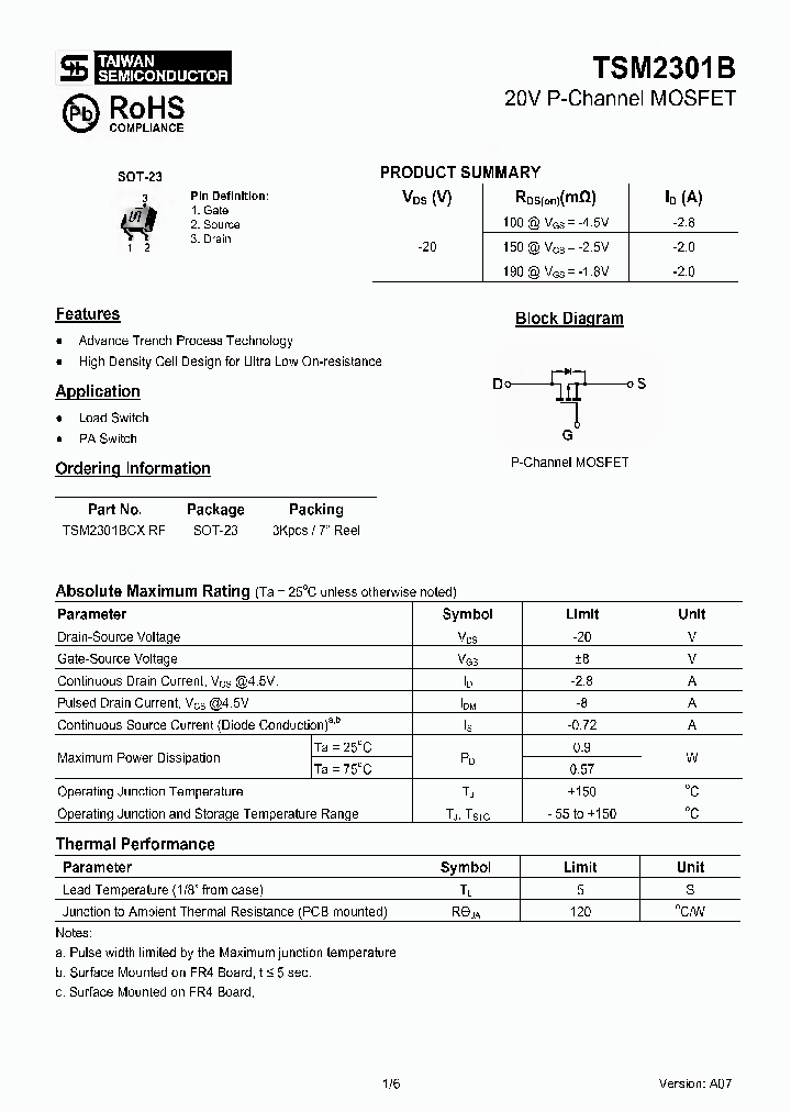 TSM2301B08_2593048.PDF Datasheet